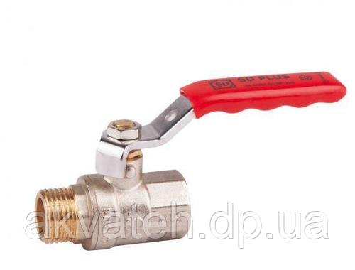 Кран шаровой 1/2" НВ ручка обрезиненная Professional PN 40 Sandi+