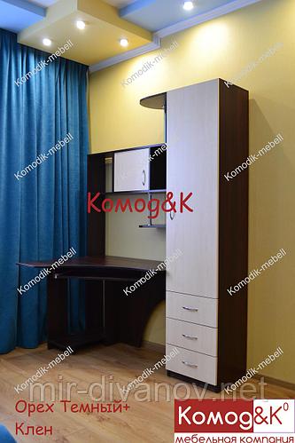 Стол компьютерный угловой Оскар 4Д Орех Темный+ Клен