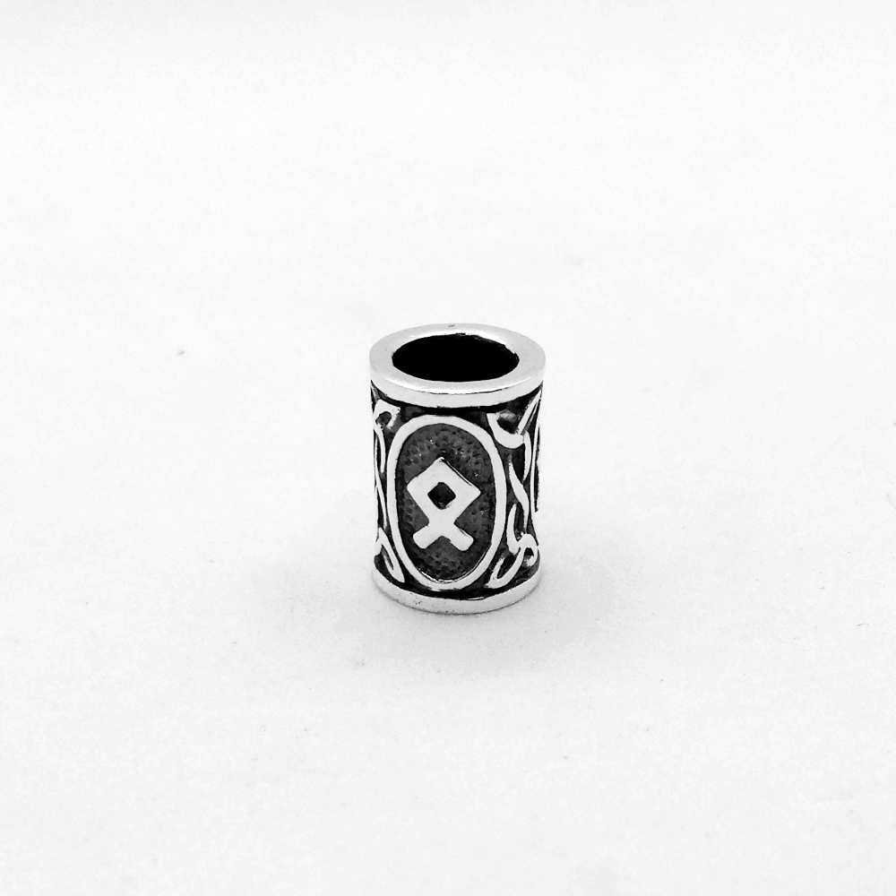 Серебряная Бусина с руной Одал (Othala)