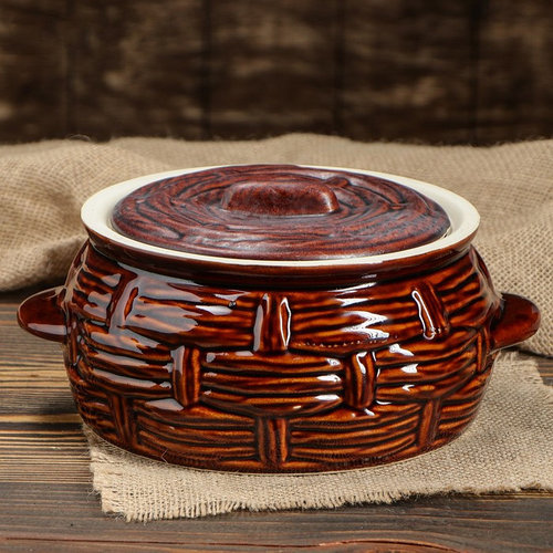 Горшок духовой, жаровня "Корзинка" 2 л