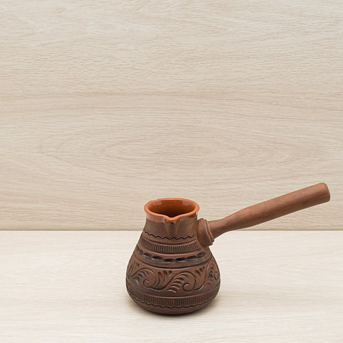 Турка для кофе из красной глины 0,35 л