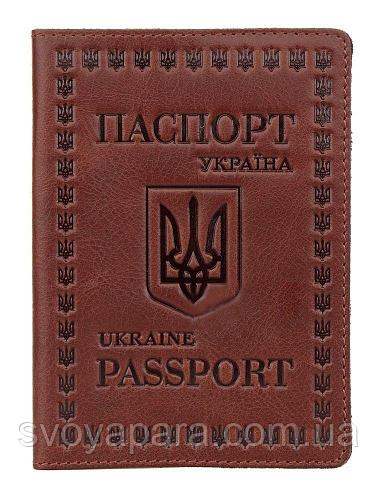 Надежная кожаная обложка на паспорт SHVIGEL 16133