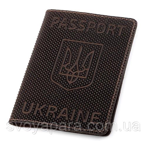 Обложка на паспорт Shvigel 13930 кожаная Коричневая