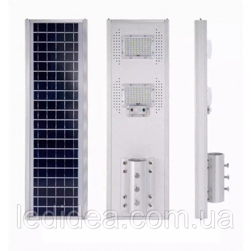 Светодиодный уличный светильник 100 W с солнечной панелью и датчиком движения