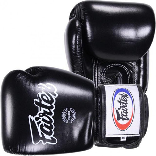 ПЕРЧАТКИ БОКСЕРСКИЕ НА ЛИПУЧКЕ Fairtex кожа
