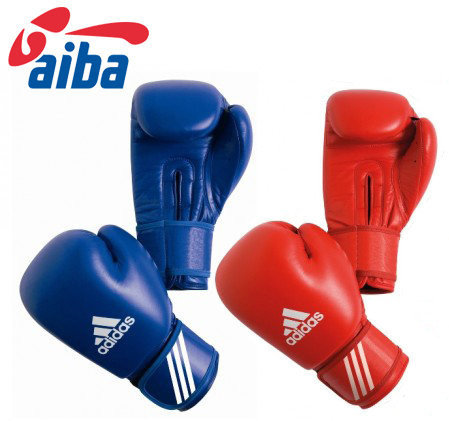 Боксерские перчатки Adidas Aiba кожа