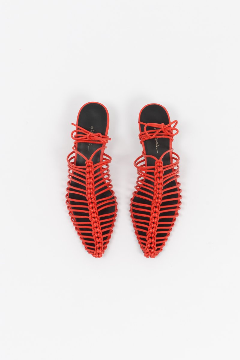 Sabrina Kitten Cage Mules