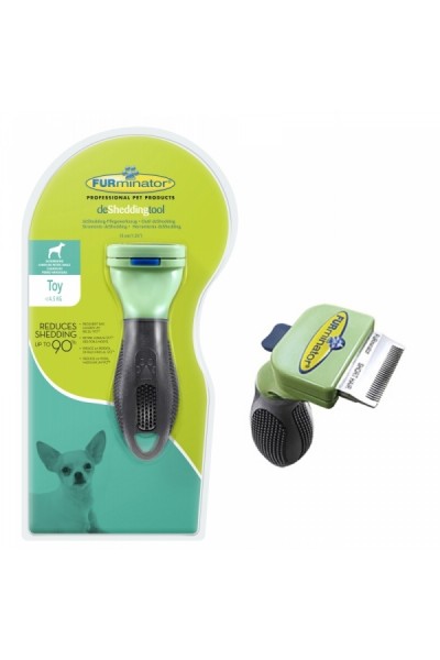 Furminator deLuxe ТОЙ (Toy) инструмент для удаления линяющей шерсти собак и котов Код товара: 100709 Артикул: 100709 Производитель: Furminator Страна: США Бесплатная доставка: от 400 грн по Киеву нашим курьером от 400 грн Новой почтой по Украине (до 1 кг)