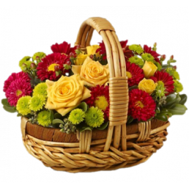 Корзина с цветами 4