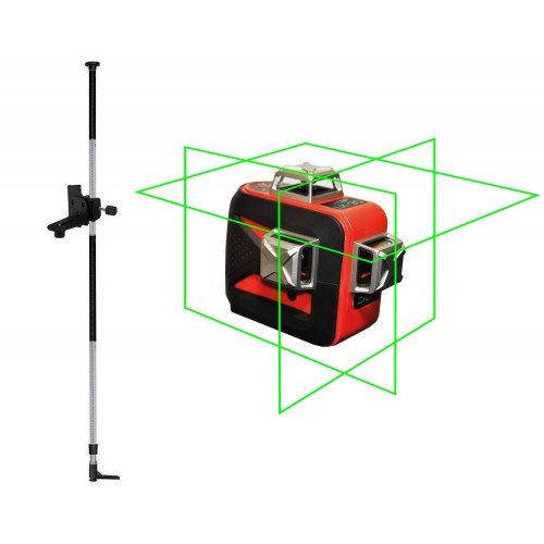 Лазерный уровень LSP LX-3D Green Pro + Штанга 3,3 м