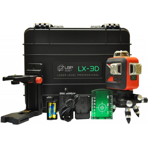 Лазерный уровень LSP LX-3D MAX OSRAM GREEN PRO