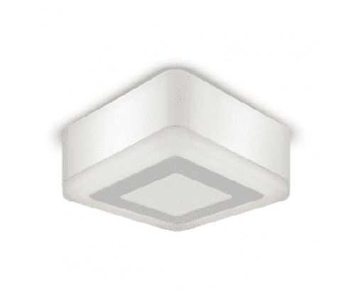 Светильник LED квадрат накладной 3+3W 3000K 105*105