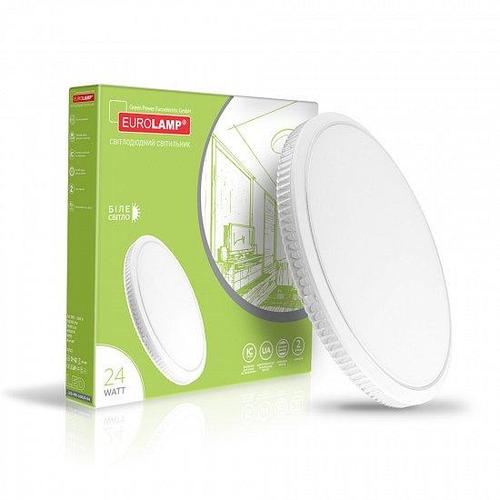 Светодиодный светильник EUROLAMP круглый накладной 24W 4000K (N4)