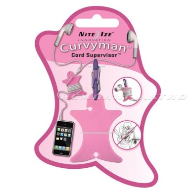Держатель провода для наушников Nite Ize Curvyman розовый