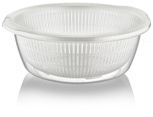 Дуршлаг круглый с миской DUNYA PLASTIK ТУРЦИЯ (ø 29,3 x 11,6 СМ) 7 л. 10212