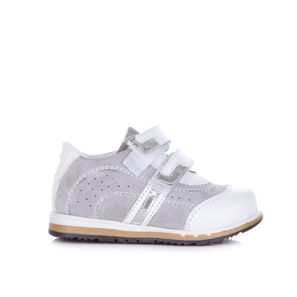 Кроссовки серо-белые для девочки