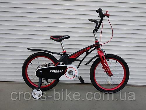 Велосипед детский двухколесный облегченный Crosser MAGNESIUM BIKE "СПИЦА " 18" (магнезиум сплав)