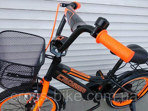 Детский двухколесный велосипед Crosser ROCKY 16 дюймов (Кроссер Рокки) оранжевый