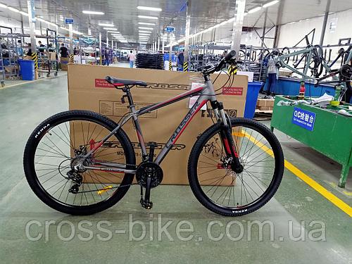 Горный велосипед CROSSER GRIM 26 дюймов 19 рама Серый