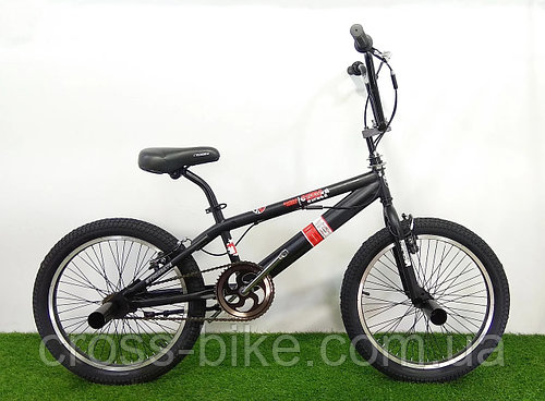 Трюковый велосипед BMX Azimut Cobra 20" черно-красный