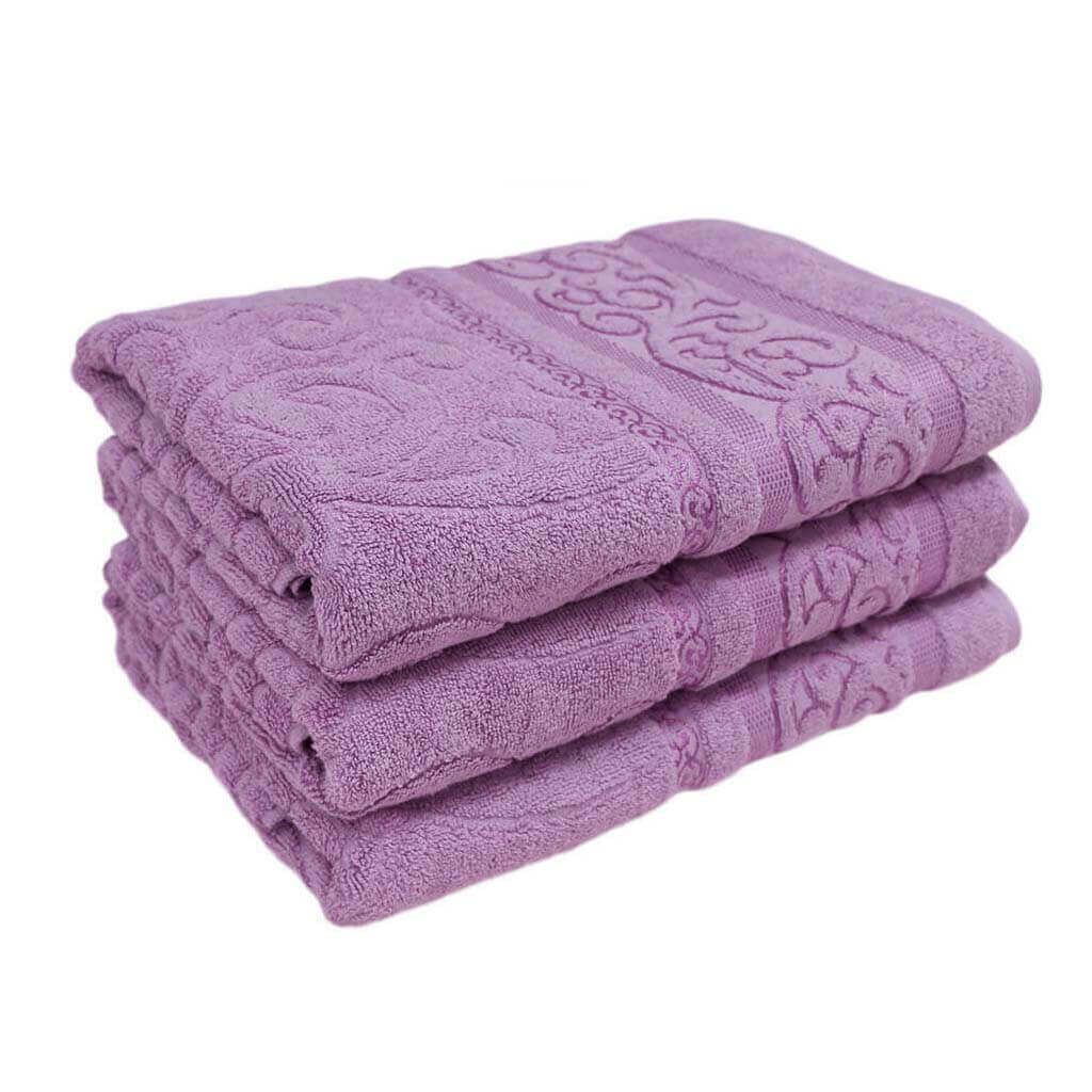 Полотенце махровое, 70*140 и 100*150 см, сиреневое