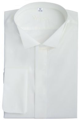Рубашка мужская классическая VK-201 SLIM FIT (кремовый)