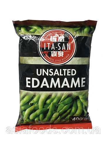 Соя зелена в стручках не соленая Едамаме Edamame ITA-SAN 400 г