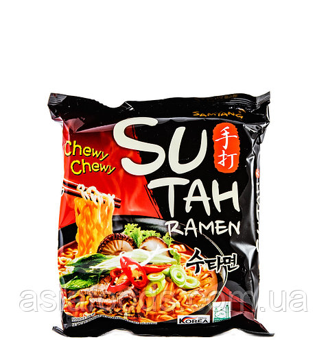 Лапша Рамен быстрого приготовления острая со вкусом говядины (SuTah Ramen) SamYang 120 г