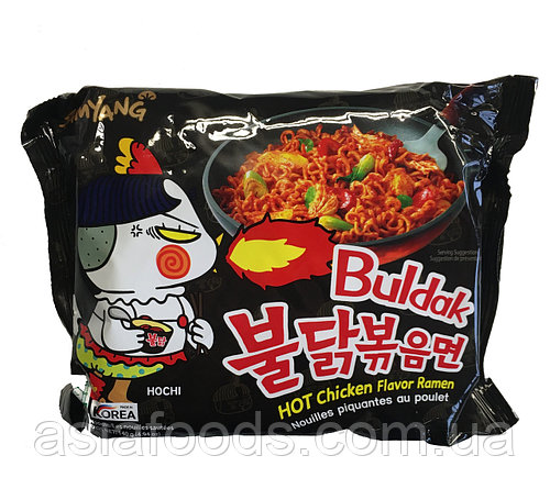 Лапша Рамен быстрого приготовления острая с курицей (BULDAK) SamYang 140 г