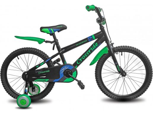 Велосипед CROSSRIDE Fashion Bike 16" Черный/Зеленый (Сp16BMX03)