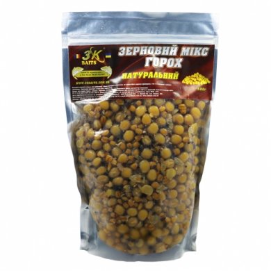 3K Baits зерновой МИКС ГОРОХ (натуральный) 0,5кг.