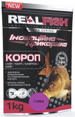 Классическая прикормка Real Fish Карп "Слива" 1кг