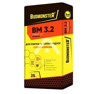 Клей для плитки и теплых полов BudmonsteR BM 3.2, 25 кг BudMonster