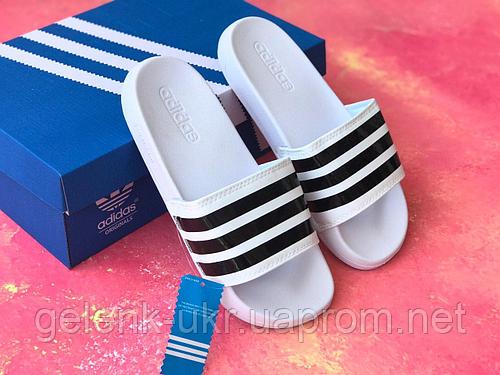 Сланцы/шлепки Adidas /шлепанцы/ адидас/белые
