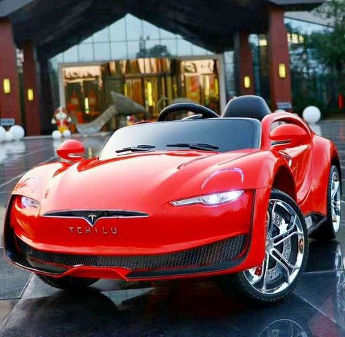 Детский электромобиль с пультом Tesla T-7636 красный
