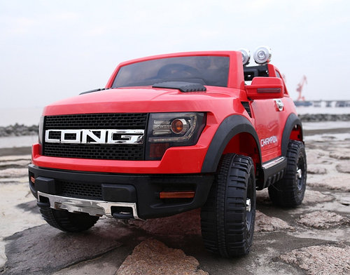 Детский электромобиль с пультом джип Ford Long T-7819 красный