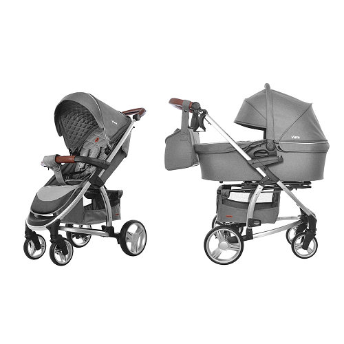 Коляска универсальная 2 в 1 с рождения CARRELLO Vista CRL-6501 Shark Gray