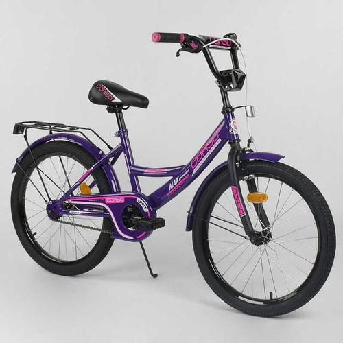 Велосипед подростковый (детский) двухколесный 20" дюймов "CORSO" CL-20 Y 1551, ФИОЛЕТОВЫЙ