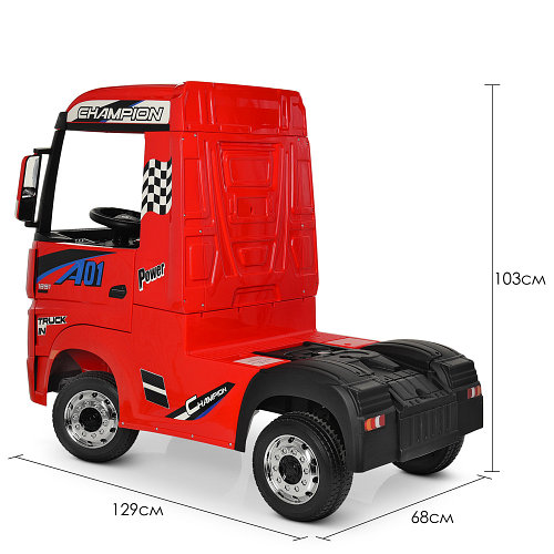 Детский электромобиль-фура- грузовик Mercedes-Benz Actros M 4208EBLR-3 Красный