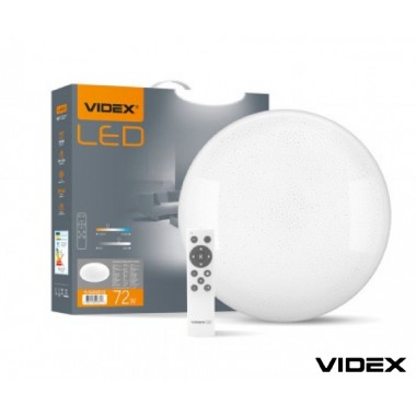 Светильник светодиодный многофункциональный круглый VIDEX STAR 72W 2800-6200K 220V с пультом