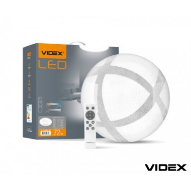 Светильник светодиодный многофункциональный круглый VIDEX GLANZ 1 72W 2800-6200K с пультом
