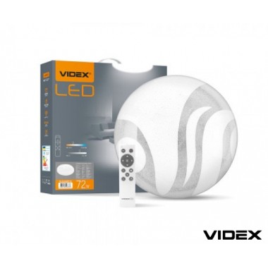 Светильник светодиодный многофункциональный круглый VIDEX GLANZ 2 72W 2800-6200K с пультом