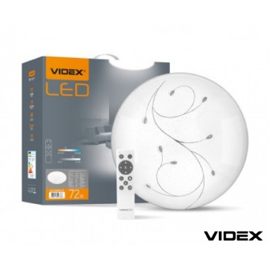 Светильник светодиодный многофункциональный круглый VIDEX GLANZ Капли 72W 2800-6200K с пультом