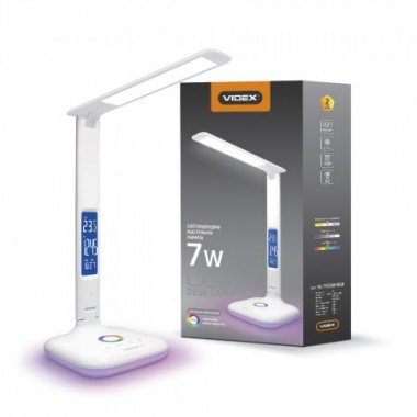 Светодиодная настольная лампа VIDEX VL-TF05W-RGB 7W 3000-5500K 220V с регулировкой температуры света и разноцветным ночником