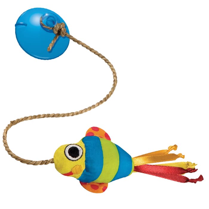 Игрушка для кошек Petstages Dangling Fish Хрустящая рыбка на присоске
