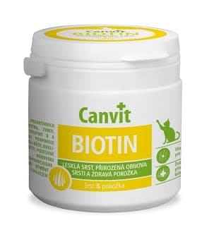 Витаминно-минеральный комплекс Canvit Biotin for cats быстрое восстанавление шерсти у котов. В таблетках. 100g