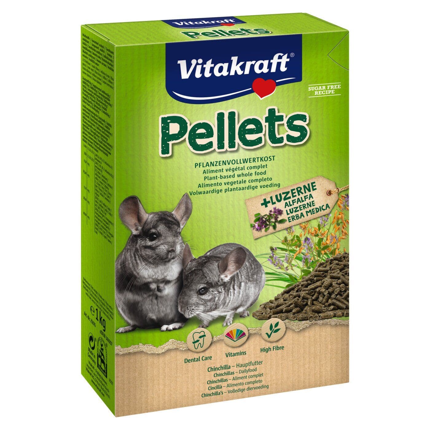 Гранулированный корм для шиншилл Vitakraft «Pellets» 1 кг