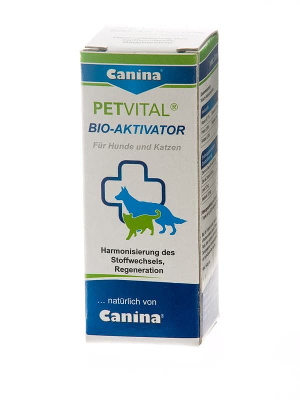 Жидкий комплексный препарат для собак и кошек Canina PETVITAL Bio-Aktivator с аминокислотами и железом 20 мл