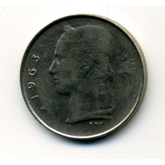 1 Франк, Бельгия, 1963 год