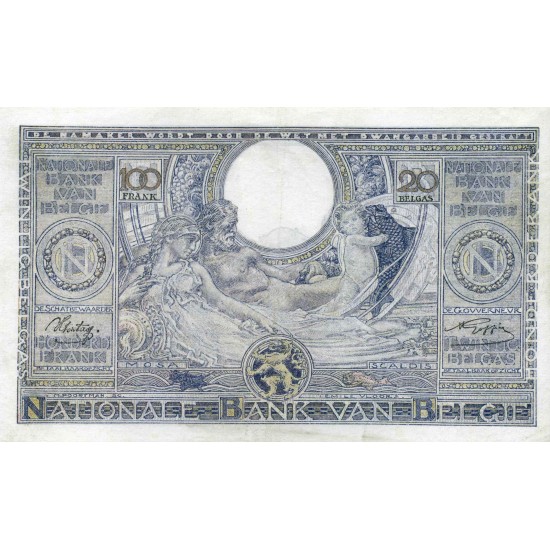 100 франков Бельгия, 1941 год